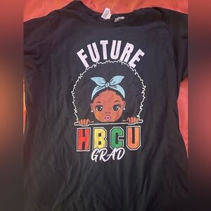 Black and Blue Short Sleeve Tee with Future HBCU Grad Design